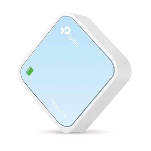 TP-Link TL-WR802N N300 WLAN Nano Router (Tragbar, Accesspoint, TV Adapter, Repeater, Router, Client, 300 Mbit/s (2,4GHz), Media, FTP Server), blau/ weiß