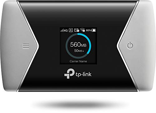 TP-Link M7650 mobiler WLAN Router (4G/LTE bis zu 600Mbit/s Download/ 50Mbit/s Upload, Hotspot, Cat11, 3000mAh Akku, LCD Display, kompatibel mit allen europäischen SIM Karten) schwarz/silber