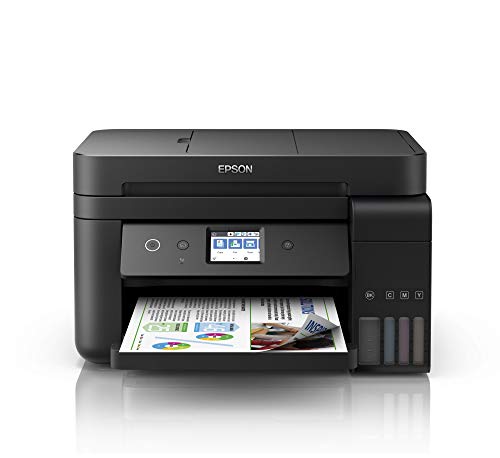 Epson EcoTank ET-4750 4-in-1 Tinten-Multifunktionsgerät (Kopierer, Scanner, Drucker, Fax, A4, ADF, Duplex, WiFi, Ethernet, Display, USB 2.0), großer Tintentank, hohe Reichweite, niedrige Seitenkosten