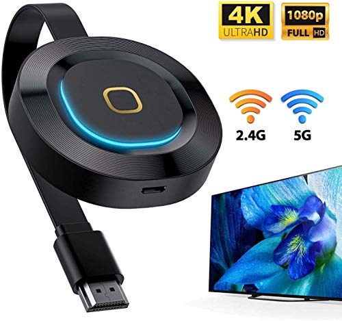 Wireless WiFi Display Dongle 4K,WATSABRO 5GHz+2.4GHz WiFi Drahtlos Mini Bildschirm teilen Anzeigeempfänger 1080HD,WiFi Anzeige Dongle Passen für Android Smartphone/IOS/PC/TV/Monitor/Projektor(Schwarz)