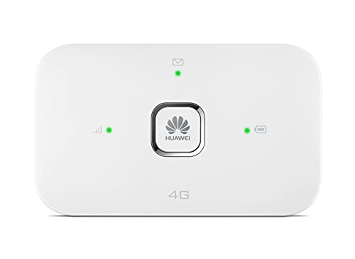 HUAWEI Mobile WiFi E5576 Mobiler WLAN-Router 4G LTE (CAT4), Download-Geschwindigkeit bis zu 150 Mbit/s, 1500 mAh Akku, Keine Konfiguration erforderlich, tragbares WLAN, Weiß
