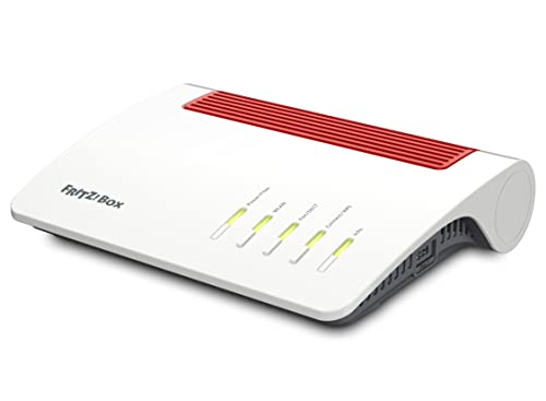 AVM FRITZ!Box 5590 Fiber (Wi-Fi 6 Glasfasermodem (WLAN AX), bis 2.400 MBit/s (5 GHz) und 1.200 MBit/s (2,4 GHz), WLAN Mesh, DECT-Basis, 2,5-Gigabit-Port, weiß, geeignet für Deutschland)