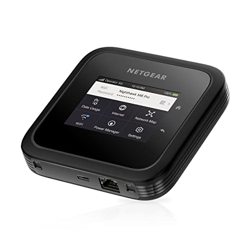 NETGEAR Nighthawk M6 Pro (MR6450) | 5G Router Sim-Karte WiFi 6E | LTE | Modem | Mobiler Hotspot| Ultraschneller, bis zu 4 GBit/s, Verbindung von bis zu 32 Geräten NETGEAR Nighthawk M6 Pro (MR6450) | 5G Router Sim-Karte WiFi 6E | LTE | Modem | Mobiler Hotspot| Ultraschneller, bis zu 4 GBit/s, Verbindung von bis zu 32 Geräten