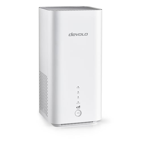 devolo WiFi 6 Router 3600 5G LTE, mobiler 5G Router mit Nano-SIM-Karten-Slot, 3.600 Mbit/s, weiß devolo WiFi 6 Router 3600 5G LTE, mobiler 5G Router mit Nano-SIM-Karten-Slot, 3.600 Mbit/s, weiß