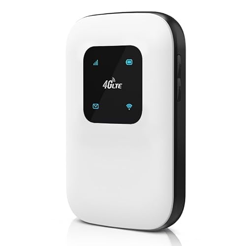 Karbor 4G-Mobile-WLAN-Router (300 Mbit/s Download / 50 Mbit/s Upload) | Tragbarer WLAN-Hotspot mit 2100 mAh Akku | Bis zu 10 Geräte verbinden | Kompatibel mit Allen europäischen SIM-Karten Karbor 4G-Mobile-WLAN-Router (300 Mbit/s Download / 50 Mbit/s Upload) | Tragbarer WLAN-Hotspot mit 2100 mAh Akku | Bis zu 10 Geräte verbinden | Kompatibel mit Allen europäischen SIM-Karten